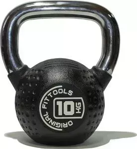Гиря Original Fit Tools 10 кг с хромированной ручкой полиуретановая (CPU)