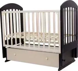 Кроватка детская  * 120х60 ДАРИНА-6 (арт.03) маятн / ящ (венге / сл.кость)