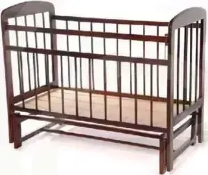 Кроватка детская МИШУТКА * 11 маятник без ящика темная