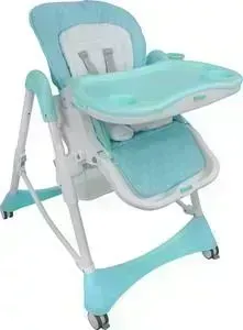 Стул для кормления Pituso NANA BLUE светло-бирюзовый ECO- кожа H05
