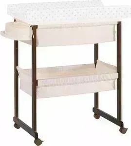 Комод Micuna пеленальный с ванночкой и текстильной корзиной B-1158 Plus chocolate матрасик beige dots