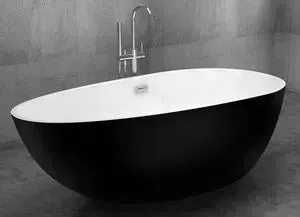 Акриловая ванна Abber 170x85 отдельностоящая, черная (AB9211B)