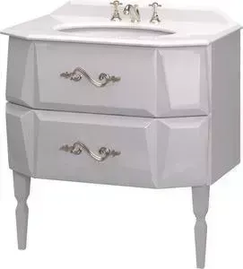 Тумба с раковиной 1Marka с Aima Brilliant 80Н белая (4604613313968)