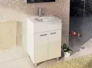 Тумба с раковиной Comforty с Чезана 60 белый глянец (3120091)
