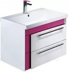 Тумба с раковиной IDDIS с Color Plus 60 белый/розовый (COL60P0i95, 0066000i28)