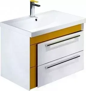 Тумба с раковиной IDDIS с Color Plus 70 белый/горчичный (COL70Y0i95, 0067000i28)