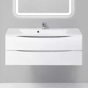 Тумба с раковиной BELBANGO с Marino 120 bianco lucido (MARINO-1200-2C-SO-BL-P, BB1200/450-LV-MR-PR)
