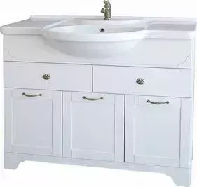 Тумба с раковиной Dreja с Antia 105 3 дверки, 2 ящика, белый (99.0433, 191669)