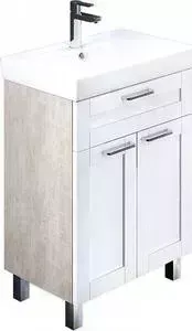 Тумба с раковиной IDDIS с Sena 60 белый/дерево (SEN60W2i95, 0036000i28)
