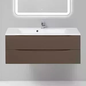 Тумба с раковиной BELBANGO с Marino 120 cioccolato opaco (MARINO-1200-2C-SO-CO-P, BB1200/450-LV-MR-PR)