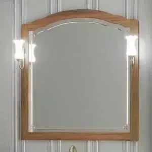 Зеркало OPADIRIS Лоренцо 100 с светильниками, светлый орех Р10 (Z0000007094 + 00000001041)