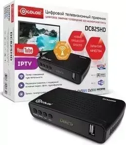 Ресивер цифровой D-COLOR Тюнер DVB-T2 DC825HD