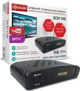 Ресивер цифровой D-COLOR Тюнер DVB-T2 DC811HD