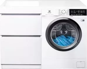 Стиральная машина ELECTROLUX с тумбой и раковиной PerfectCare 600 EW6S3R07SI Даллас 115 белая, напольная левая