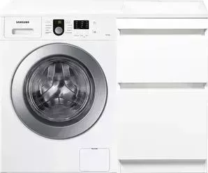 Стиральная машина SAMSUNG с тумбой и раковиной WF8590NLW9 Даллас 110 белая, напольная правая