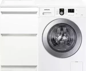 Стиральная машина SAMSUNG с тумбой и раковиной WF8590NLW9 Даллас 110 белая, напольная левая