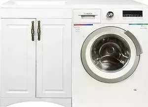 Стиральная машина BOSCH с тумбой и раковиной Serie 6 WLL24241OE Даллас Классик 120 белая, напольная левая с и 6