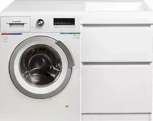 Стиральная машина BOSCH с тумбой и раковиной Serie 6 WLL24241OE Даллас 115 белая, напольная правая с и 6