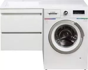 Стиральная машина BOSCH с тумбой и раковиной Serie 6 WLL24241OE Даллас 120 белая, подвесная левая с и 6