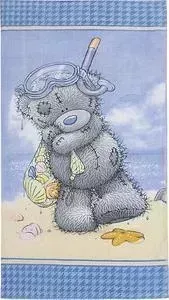 Полотенце Mona Liza махровое 70*140 TEDDY на море голуб/серый 508950/9