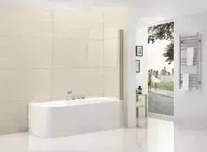 Душевая шторка на ванну CEZARES Eco O-V-1-80 Punto, хром, правая (ECO-O-V-1-80/140-P-Cr-R)