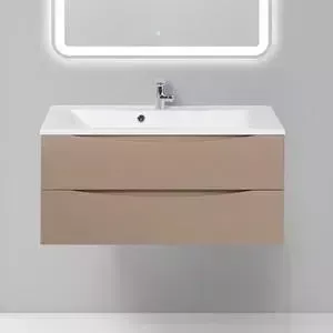 Тумба под раковину BELBANGO Marino 100 cappuccino lucido (MARINO-1000-2C-SO-CL-P)