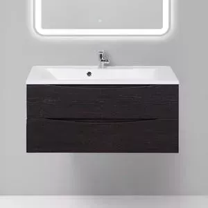 Тумба с раковиной BELBANGO с Marino 100 rovere ciocolato amaro (MARINO-1000-2C-SO-RCA-P, BB1000/445-LV-MR-PR)