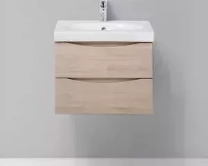 Тумба с раковиной BELBANGO с Fly 60 rovere grigio (FLY-600-2C-SO-RG-P, BB600-LV-CER-N)