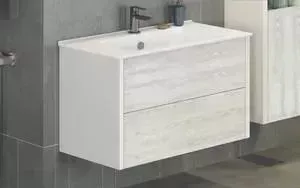 Тумба с раковиной Comforty с Женева 90 дуб белый (4137133)