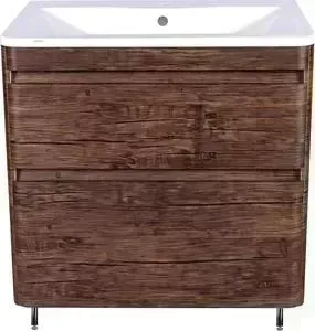 Тумба с раковиной Style line с Атлантика Люкс 80 старое дерево (2000949224497, 2000949224534)