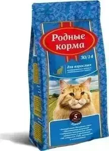 Сухой корм Родные Корма Курица 30/14 для взрослых стерилизованных кошек 5 русских фунтов 2.045 кг