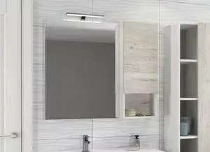 Зеркальный шкаф Comforty Ганновер 90 дуб дымчатый (4142379)