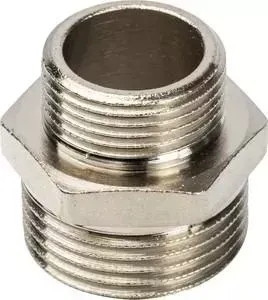 Ниппель STOUT НН переходной никелированный 1" х 3/4" (SFT-0004-000134)