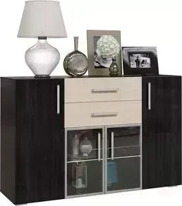 Комод Мэри Капучино дуб венге / metallic ELM/white OAK
