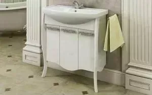 Тумба с раковиной Comforty с Венеция 80 белый глянец (3130163)