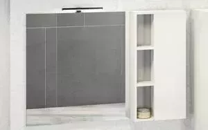 Зеркальный шкаф Comforty Милан 120 белый глянец (4136261)