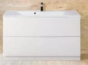 Тумба с раковиной BELBANGO с Marino 100x45 Bianco lucido (MARINO-1000-2C-PIA-BL-P, BB1000/445-LV-MR-PR)