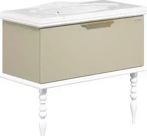 Тумба с раковиной EDELFORM с Декора 100x49 жемчужно-бежевый (1-727-39-GM100, 10.030.01000.001)