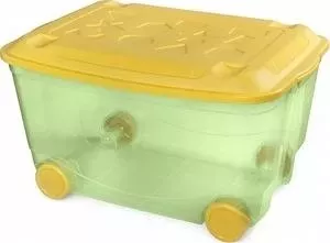 Ящик для игрушек БЫТПЛАСТ на колесах 580х390х335 мм (зеленый) (431306209)