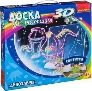 Доска для рисования с 3D эффектом BONDIBON "ДИНОЗАВРЫ" (ВВ3114)