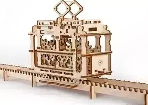 Конструктор Ugears 3D-пазл Трамвай с рельсами (70008)