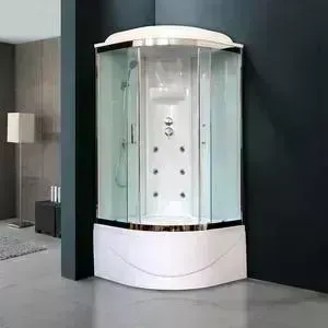 Душевая кабина Royal Bath BK3 100х100х217 стекло белое/прозрачное (RB100BK3-WT-CH)