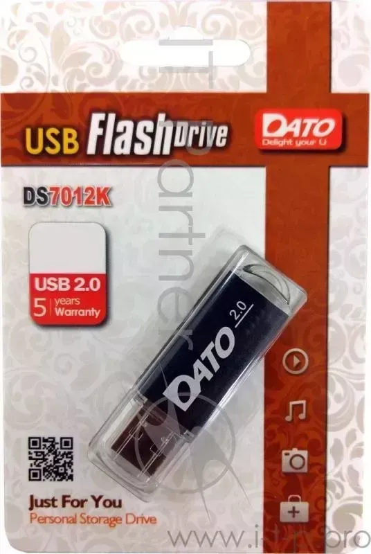 Флеш Диск Dato 8Gb DS7012 DS7012K-08G USB2.0 черный DATO K-08G