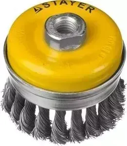 Корщетка STAYER -чашка Professional жгутированная 0,5 мм 80 мм хМ14 (35137-080)