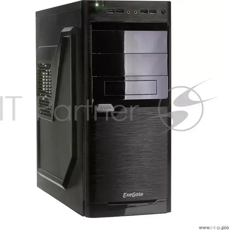 Корпус Exegate EX272730RUS MiditowerXP 330U Black, ATX, XP600, Black,120mm , 2*USB 2*USB3.0, Audio