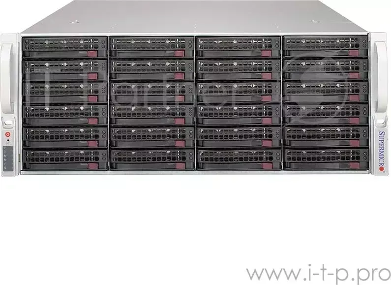 Корпус Supermicro SuperChassis 4U 846BE1C R1K03JBOD Up to 24 x 3.5" hot swap HDD bays for JBOD solution SAS 12G dual expander backplane, with LSI SAS3 expander, with 8