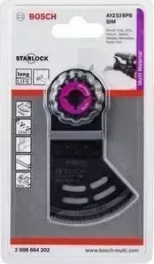 Полотно пильное BOSCH Starlock BIM Dual-Tec 53x40 мм AYZ 53 BPB (2.608.664.202)