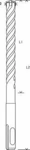 Бур BOSCH SDS-Plus 20x250x300 мм 5X (2.608.836.640)