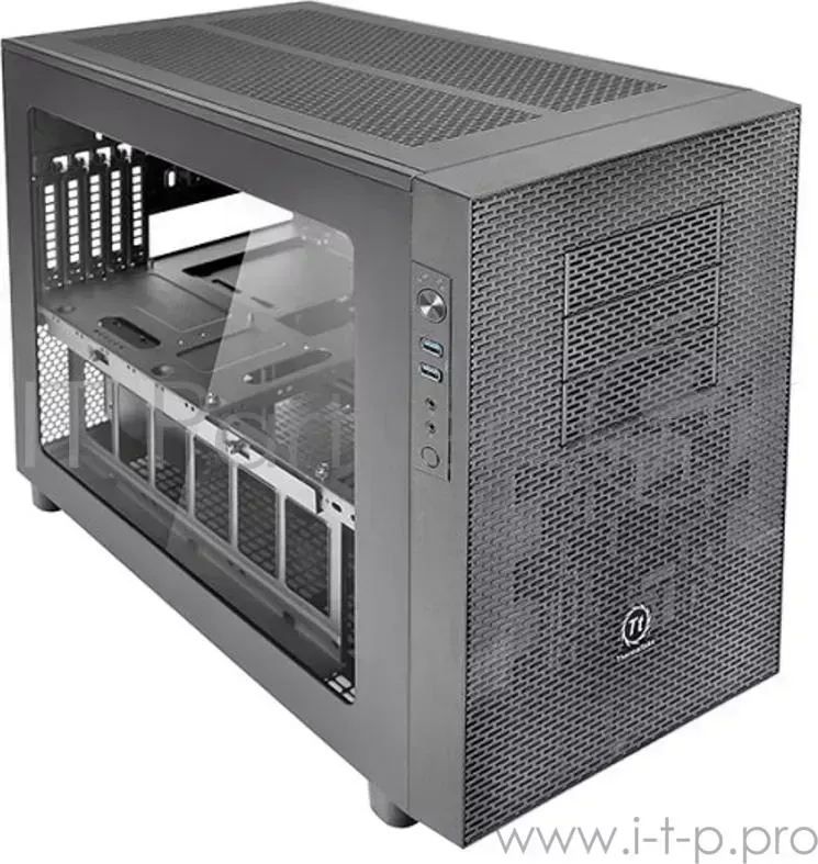 Корпус Case Tt Core X2 CA-1D7-00C1WN-00 mATX Cube/ win/ black/ USB 3.0/ no PSU Thermaltake X2 CA 1D7 00C1WN 00 Window, 3.0, Black, без БП,