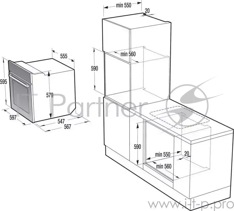 Духовой шкаф электрический GORENJE BO 637 E24BG